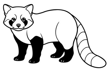 Red Panda Outline Illustration