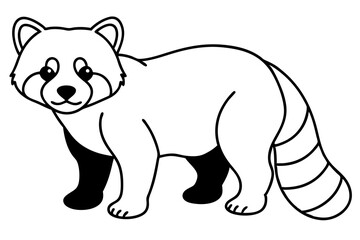 Red Panda Outline Illustration