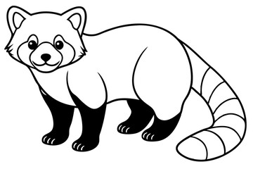 Red Panda Outline Illustration
