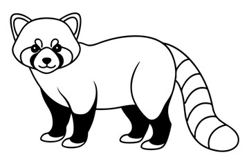Red Panda Outline Illustration