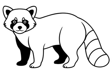 Red Panda Outline Illustration