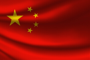 The National Flag of China with fabric
