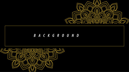 Gold Mandala Pattern Card Design Background