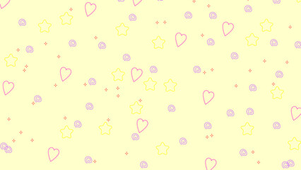 Doodles of Joy and Stars Background Design