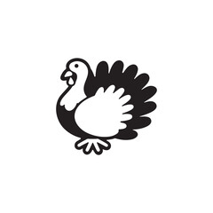 Vector design of turkey bird silhouette