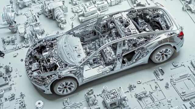 Detailed Look Inside Car Chassis Structure