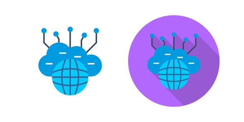 Computing Cloud Vector Icon