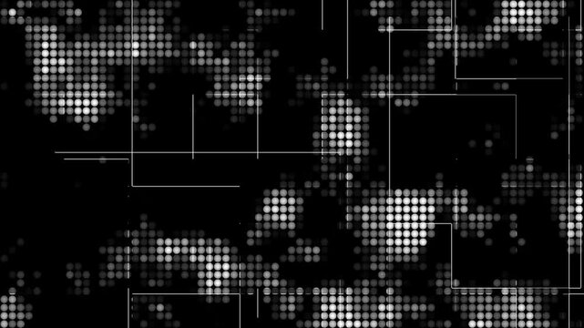Abstract digital technology background with lines and dots.A sleek, digital pattern of intersecting lines and tiny dots on a modern background.