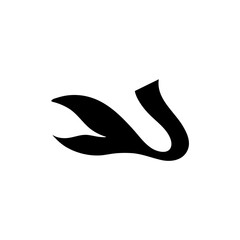 Mermaid tail silhouette icon