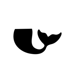 Mermaid tail silhouette icon