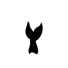 Mermaid tail silhouette icon