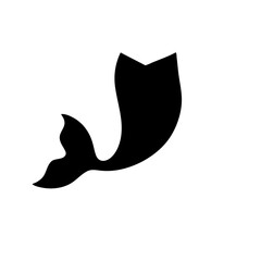 Mermaid tail silhouette icon