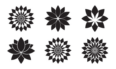 Obraz premium Geometric Floral Silhouette