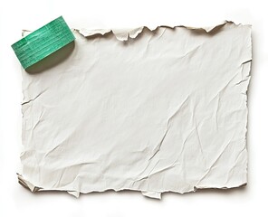 Obraz premium Crumpled paper note with tape