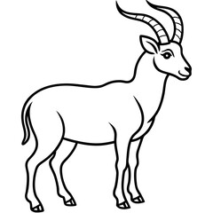 Obraz premium Ibex in a Single Stroke Vector Design