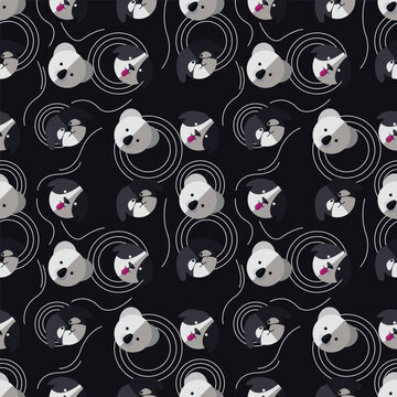 Cute Koala animal pattern vector illustration