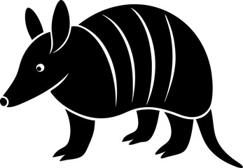 Armadillo icon Silhouette vector on transparent background