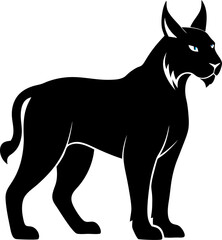 Lynxicon Silhouette vector on transparent background