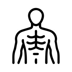 Human Anatomy Icon Line Art Health & Medical Vector Illustration on Transparent Background PNG Image  