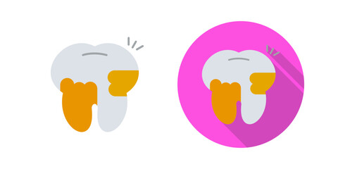 Toothache And Plaque Vector Icon