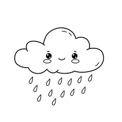 cloud illustration, black and white cloud, 2D cloud design, 