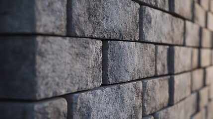 Fototapeta premium Close-Up of Gray Brick Wall