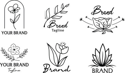 Fototapeta premium Flower Line Style