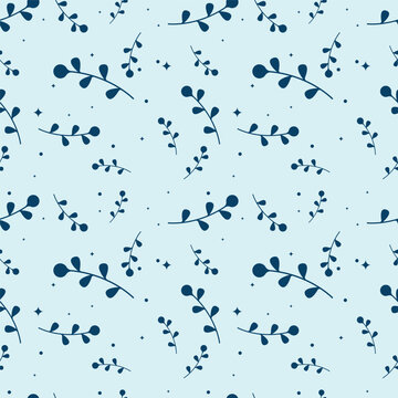 Small Leaf Planters Pattern Vector Illustration