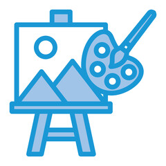 Obraz premium graphic design line blue fill