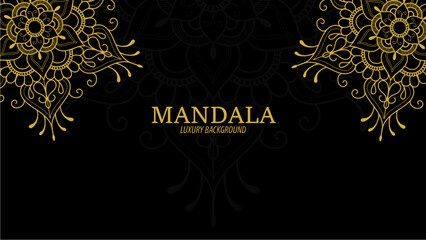 Elegant Background With a Decorative Gold Mandala Design