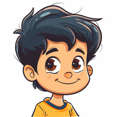 Obraz premium Vector illustration of a cute little boy.