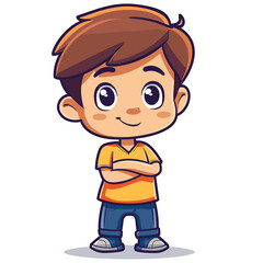 funny cartoon casual man