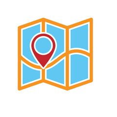 travel icon. travel map symbol. exploration, adventure, vacation, camping. Solid design style. vector template design