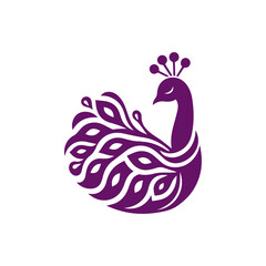 Fototapeta premium Peacock elegant logo