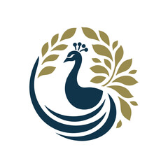 Peacock elegant logo