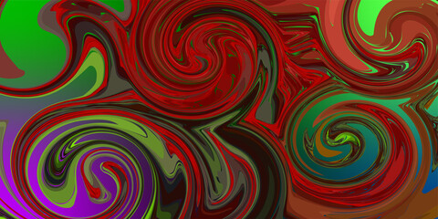 Liquid seamless pattern with colorful circles