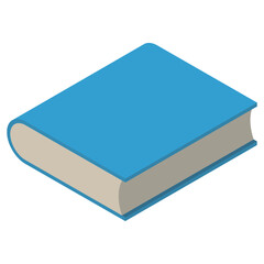 本　イラスト　水色　アイソメトリック