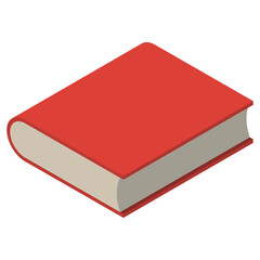 本　イラスト　赤　アイソメトリック
