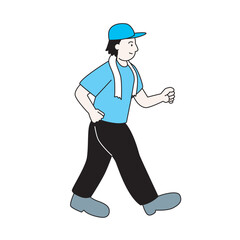 歩く男性のイラスト