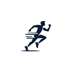 Running symbol logo