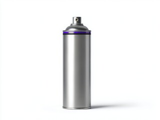 Aerosol spray can, metal finish isolated on white background