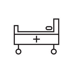 hospital bed icon editable outline stroke vector eps