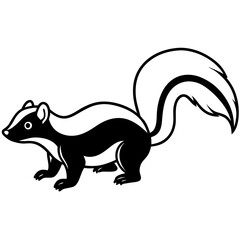 Simple Skunk Vector Art