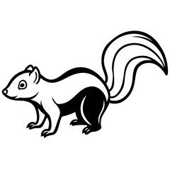 Simple Skunk Vector Art