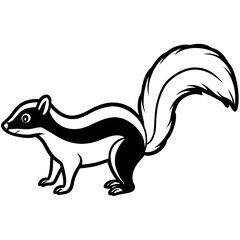 Simple Skunk Vector Art