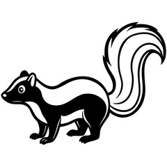 Simple Skunk Vector Art