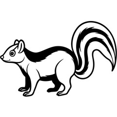 Simple Skunk Vector Art