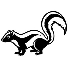 Simple Skunk Vector Art