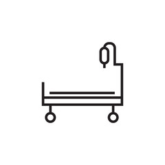 hospital bed icon editable outline stroke vector eps