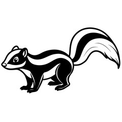 Simple Skunk Vector Art